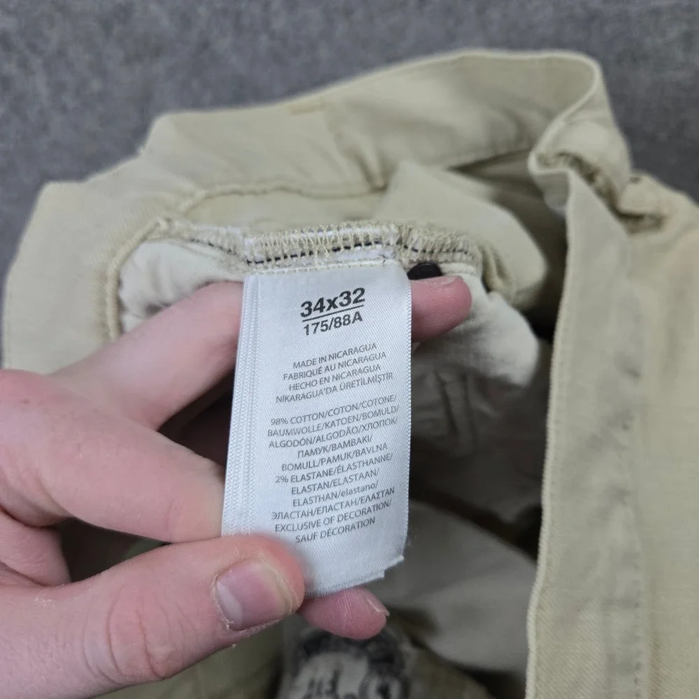 Polo Ralph Lauren Classic Fit Jeans Mens 34x32 Tan Khaki Denim Cotton Stretch